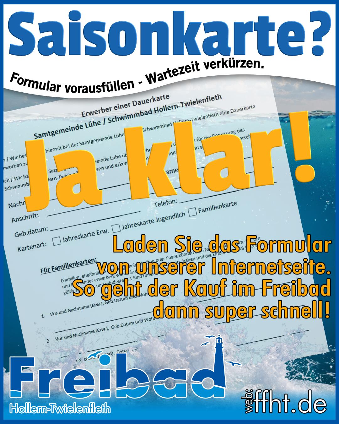 Formular Dauerkarte